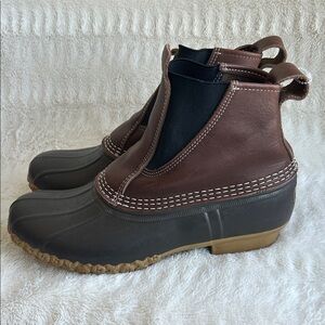 LLBEAN Brown pull on Duck Boots size FM men’s 8 women’s 10 medium